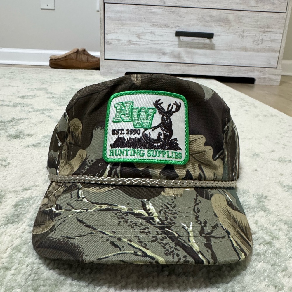 Camouflage Hunting Cap with Deer Patch